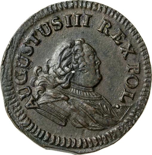 Anverso 1 grosz 1753 "de corona" - valor de la moneda  - Polonia, Augusto III