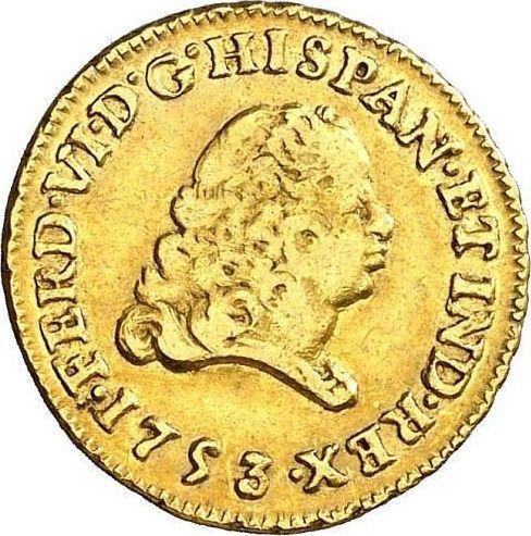 Аверс монеты - 1 эскудо 1753 года Mo MF - цена золотой монеты - Мексика, Фердинанд VI