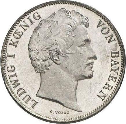 Awers monety - 1 gulden 1848 - cena srebrnej monety - Bawaria, Ludwik I