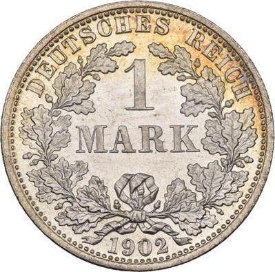 Awers monety - 1 marka 1902 F "Typ 1891-1916" - cena srebrnej monety - Niemcy, Cesarstwo Niemieckie