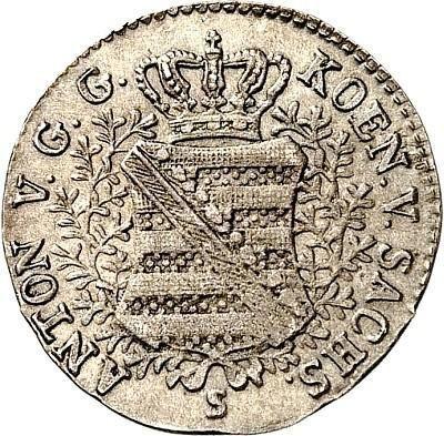 Аверс монеты - 1/24 талера 1827 года S - цена серебряной монеты - Саксония-Альбертина, Антон