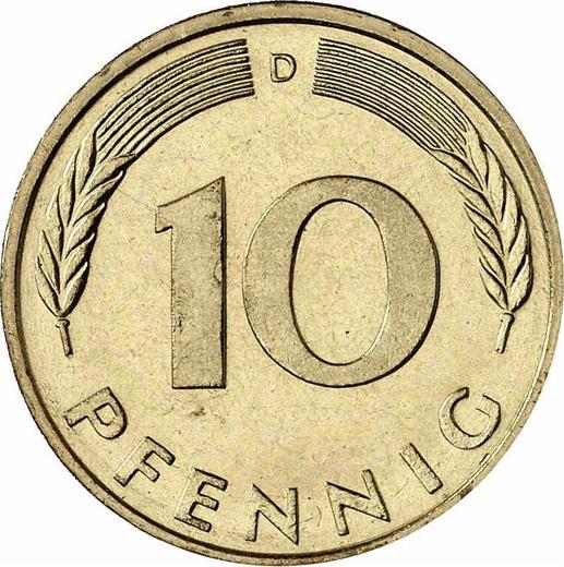 Awers monety - 10 fenigów 1988 D - cena  monety - Niemcy, RFN