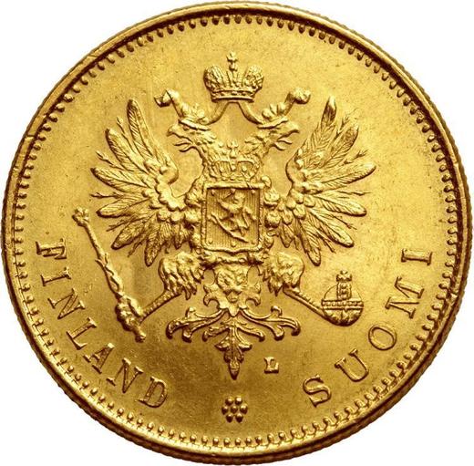 Аверс монеты - 20 марок 1910 года L - цена золотой монеты - Финляндия, Великое княжество