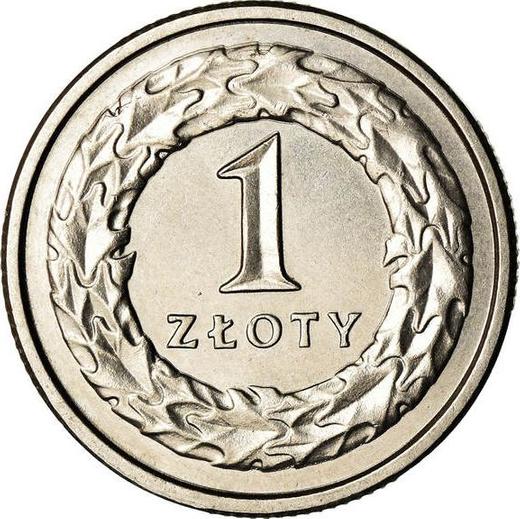 Реверс монеты - 1 злотый 1994 MW - Польша, III Республика после деноминации