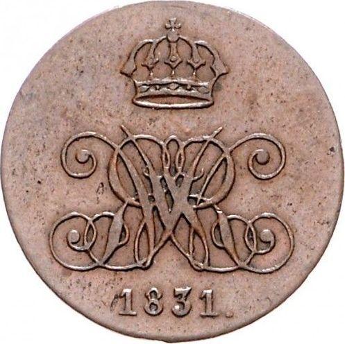 Аверс монеты - 4 пфеннига 1831 года C - цена  монеты - Ганновер, Вильгельм IV