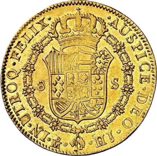 Реверс монеты - 8 эскудо 1810 года Mo HJ - цена золотой монеты - Мексика, Фердинанд VII