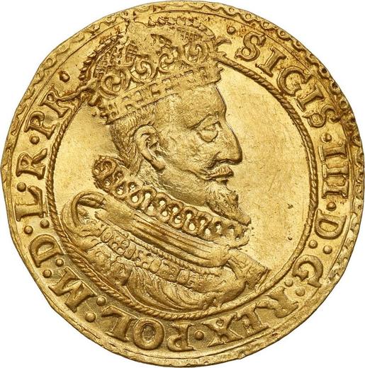 Аверс монеты - Дукат 1619 года "Гданьск" - цена золотой монеты - Польша, Сигизмунд III Ваза