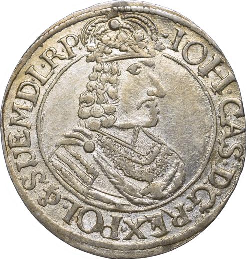 Аверс монеты - Орт (18 грошей) 1664 года HDL "Торунь" - цена серебряной монеты - Польша, Ян II Казимир