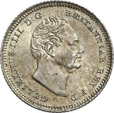 Anverso 4 peniques (Groat) 1837 - valor de la moneda de plata - Gran Bretaña, Guillermo IV