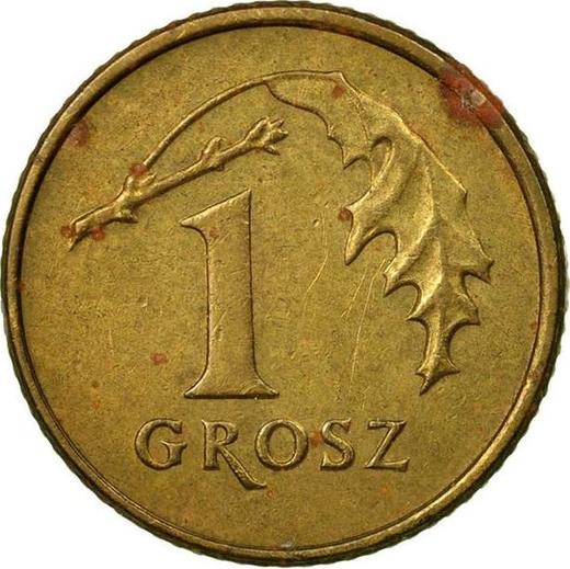 Rewers monety - 1 grosz 1991 MW - cena  monety - Polska, III RP po denominacji