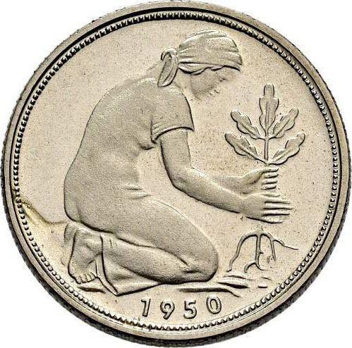 Reverse 50 Pfennig 1950 G - Germany, FRG