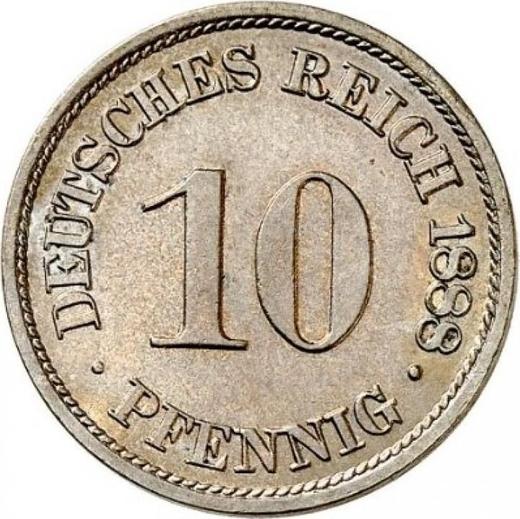Аверс монеты - 10 пфеннигов 1888 года A "Тип 1873-1889" - цена  монеты - Германия, Германская Империя