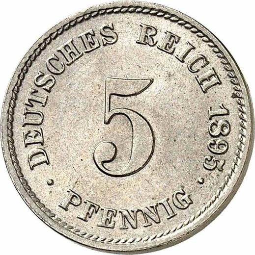 Аверс монеты - 5 пфеннигов 1895 года G "Тип 1890-1915" - цена  монеты - Германия, Германская Империя