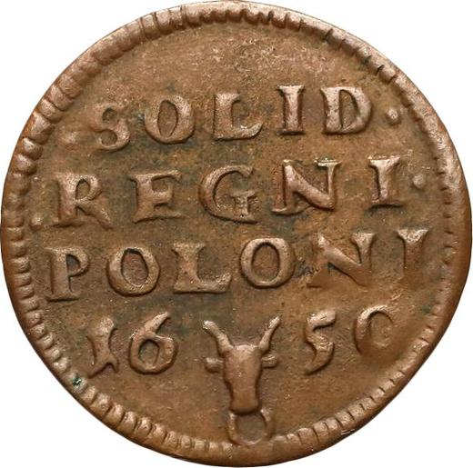 Reverso Szeląg 1650 - valor de la moneda  - Polonia, Juan II Casimiro