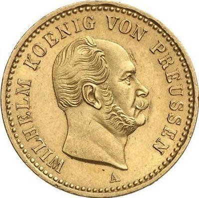 Аверс монеты - 1 крона 1864 года A - цена золотой монеты - Пруссия, Вильгельм I