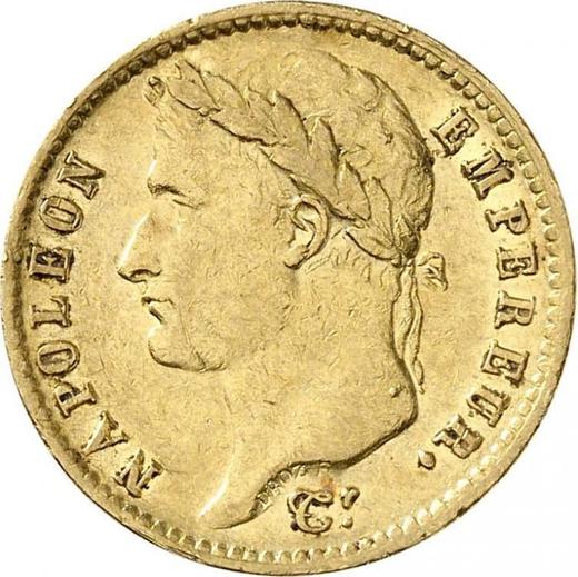 Obverse 20 Francs 1814 W "Type 1809-1815" Lille - France, Napoleon I
