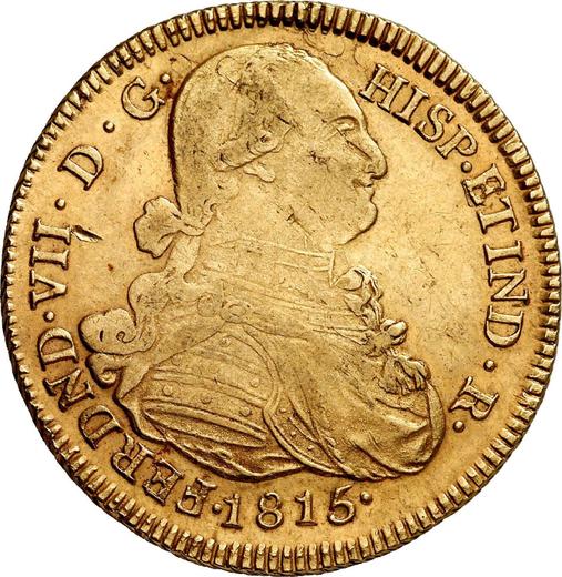 Аверс монеты - 8 эскудо 1815 года PN FR - цена золотой монеты - Колумбия, Фердинанд VII