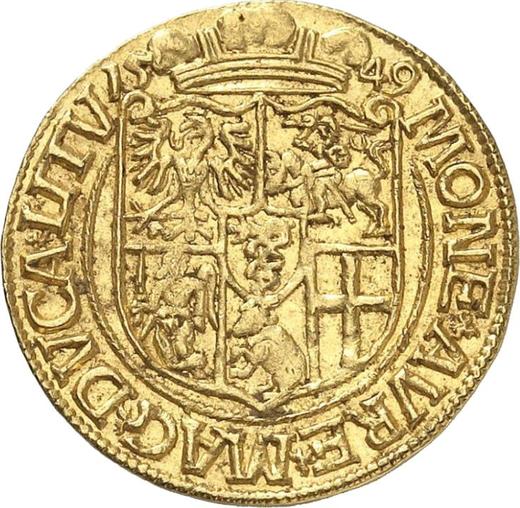 Реверс монеты - Дукат 1549 года "Литва" - цена золотой монеты - Польша, Сигизмунд II Август
