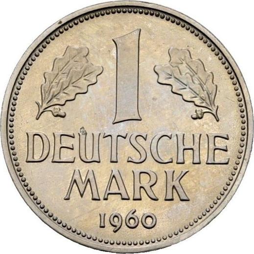 Obverse 1 Mark 1960 F -  Coin Value - Germany, FRG