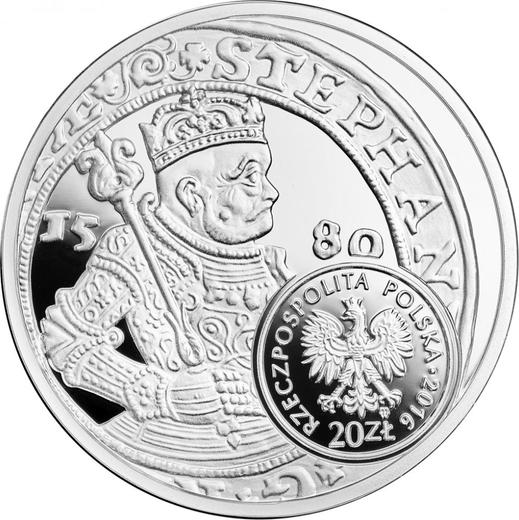 Anverso 20 eslotis 2016 MW "Szeląg, taler de Esteban I Báthory" - valor de la moneda de plata - Polonia, República moderna