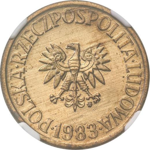 Anverso 5 eslotis 1983 MW - valor de la moneda  - Polonia, República Popular
