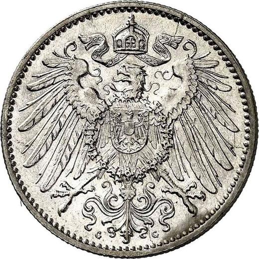 Reverso 1 marco 1894 G "Tipo 1891-1916" - valor de la moneda de plata - Alemania, Imperio alemán