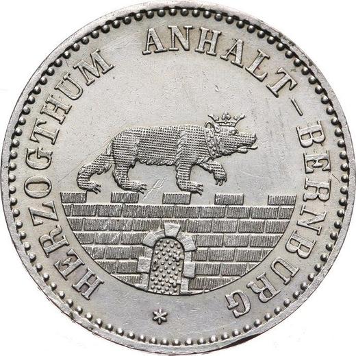Anverso 1/6 tálero 1862 A - valor de la moneda de plata - Anhalt-Bernburg, Alejandro Carlos