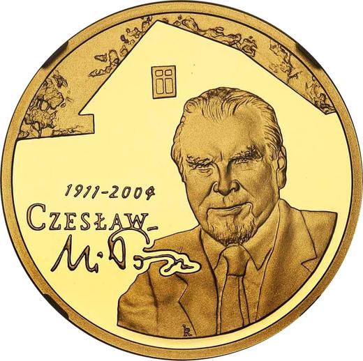 Reverso 200 eslotis 2011 MW RK "100 aniversario de Czesław Miłosz" - valor de la moneda de oro - Polonia, República moderna