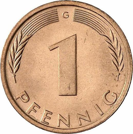 Anverso 1 Pfennig 1976 G - valor de la moneda  - Alemania, RFA