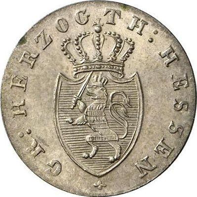 Awers monety - 3 krajcary 1833 - cena srebrnej monety - Hesja-Darmstadt, Ludwik II