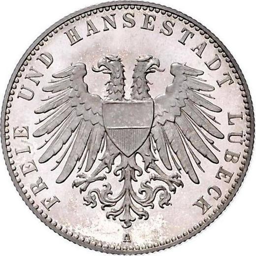 Аверс монеты - 2 марки 1901 года A "Любек" - цена серебряной монеты - Германия, Германская Империя