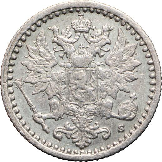 Awers monety - 25 penni 1866 S - cena srebrnej monety - Finlandia, Wielkie Księstwo