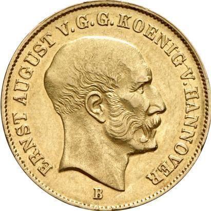 Anverso 10 táleros 1848 B - valor de la moneda de oro - Hannover, Ernesto Augusto 