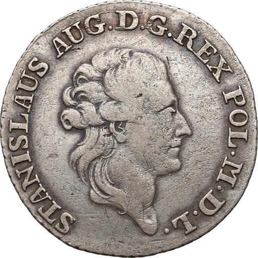Аверс монеты - Злотовка (4 гроша) 1783 года EB - цена серебряной монеты - Польша, Станислав II Август