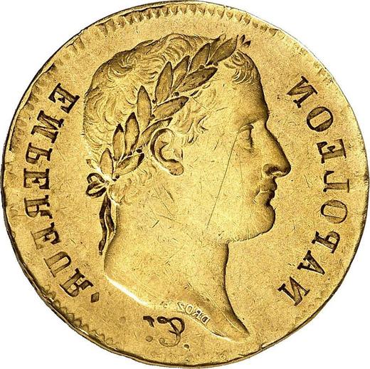 Rewers monety - 40 franków 1807 A "Typ 1807-1808" Paryż Incuse - cena złotej monety - Francja, Napoleon I