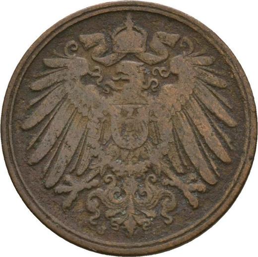 Reverso 1 Pfennig 1900 J "Tipo 1890-1916" - valor de la moneda  - Alemania, Imperio alemán
