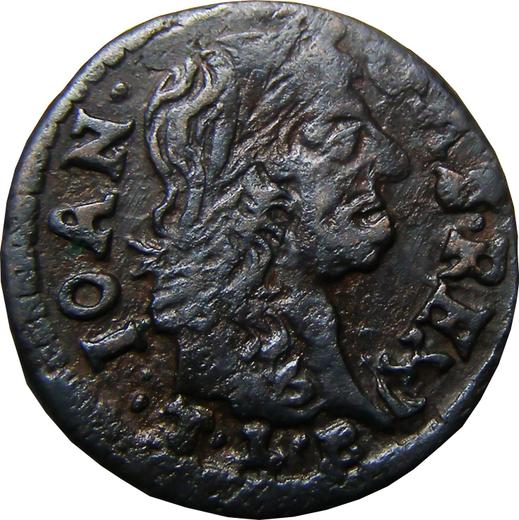 Аверс монеты - Шеляг 1665 года TLB "Боратинка коронная" - цена  монеты - Польша, Ян II Казимир