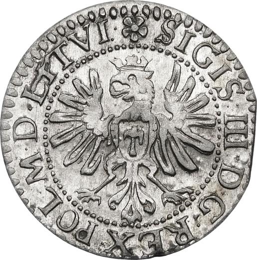 Аверс монеты - 1 грош 1610 года "Литва" - цена серебряной монеты - Польша, Сигизмунд III Ваза