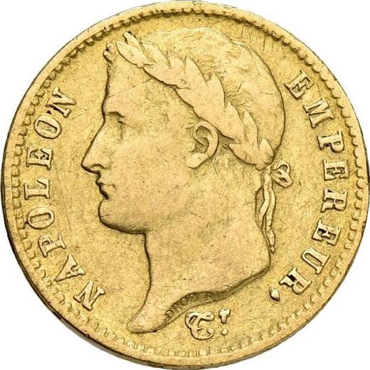 Awers monety - 20 franków 1807 A "Typ 1807-1808" Paryż Incuse - cena złotej monety - Francja, Napoleon I