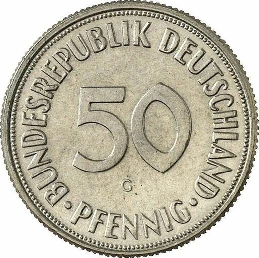 Аверс монеты - 50 пфеннигов 1969 года G - цена  монеты - Германия, ФРГ