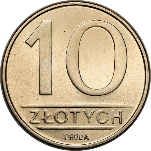 Реверс монеты - Пробные 10 злотых 1984 года MW Никель - цена  монеты - Польша, Народная Республика