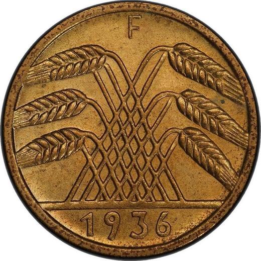 Реверс монеты - 5 рейхспфеннигов 1936 года F - цена  монеты - Германия, Bеймарская республика