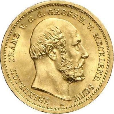 Аверс монеты - 10 марок 1872 года A "Мекленбург-Шверин" - цена золотой монеты - Германия, Германская Империя