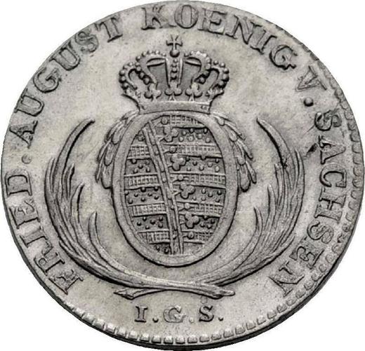 Awers monety - 1/24 thaler 1819 I.G.S. - cena srebrnej monety - Saksonia-Albertyna, Fryderyk August I