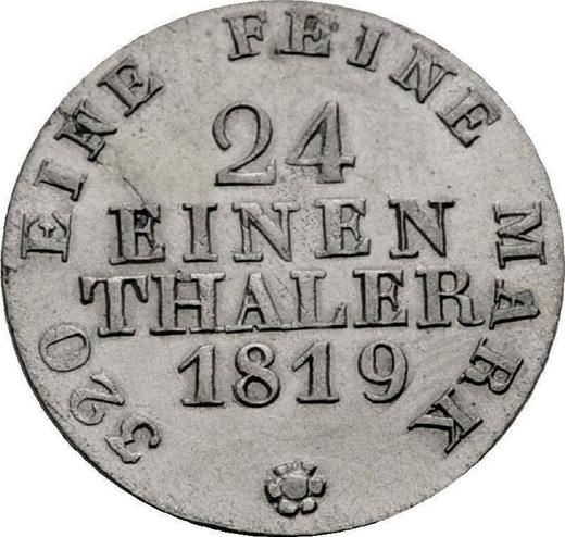 Reverso 1/24 tálero 1819 I.G.S. - valor de la moneda de plata - Sajonia, Federico Augusto I