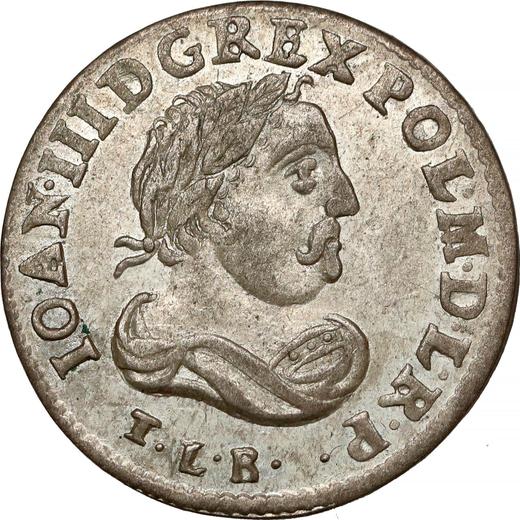 Аверс монеты - Шестак (6 грошей) 1684 года TLB "Тип 1677-1687" - цена серебряной монеты - Польша, Ян III Собеский