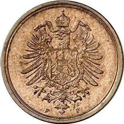 Reverso 1 Pfennig 1887 F "Tipo 1873-1889" - valor de la moneda  - Alemania, Imperio alemán