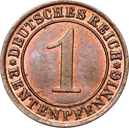Obverse 1 Rentenpfennig 1923 A -  Coin Value - Germany, Weimar Republic