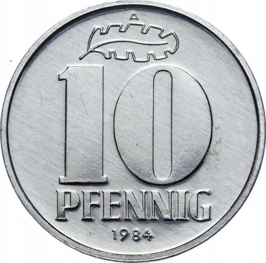 Аверс монеты - 10 пфеннигов 1984 года A - цена  монеты - Германия, ГДР