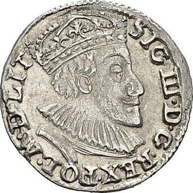 Obverse 3 Groszy (Trojak) 1589 ID "Olkusz Mint" - Silver Coin Value - Poland, Sigismund III Vasa